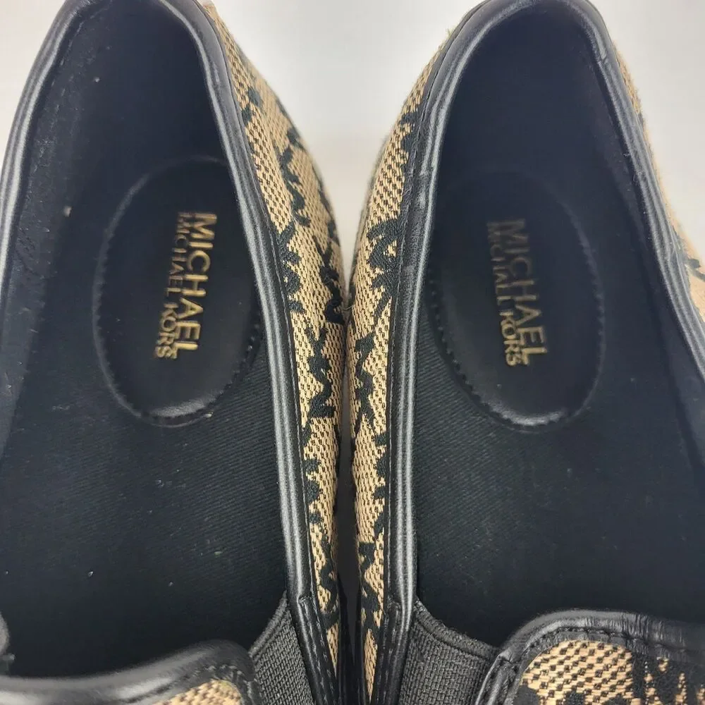 MICHAEL KORS Lenny Logo Jacquard Slip-On Espadrille Size 7M